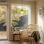 Riva Ribbed Glass Vintage Pendant Light