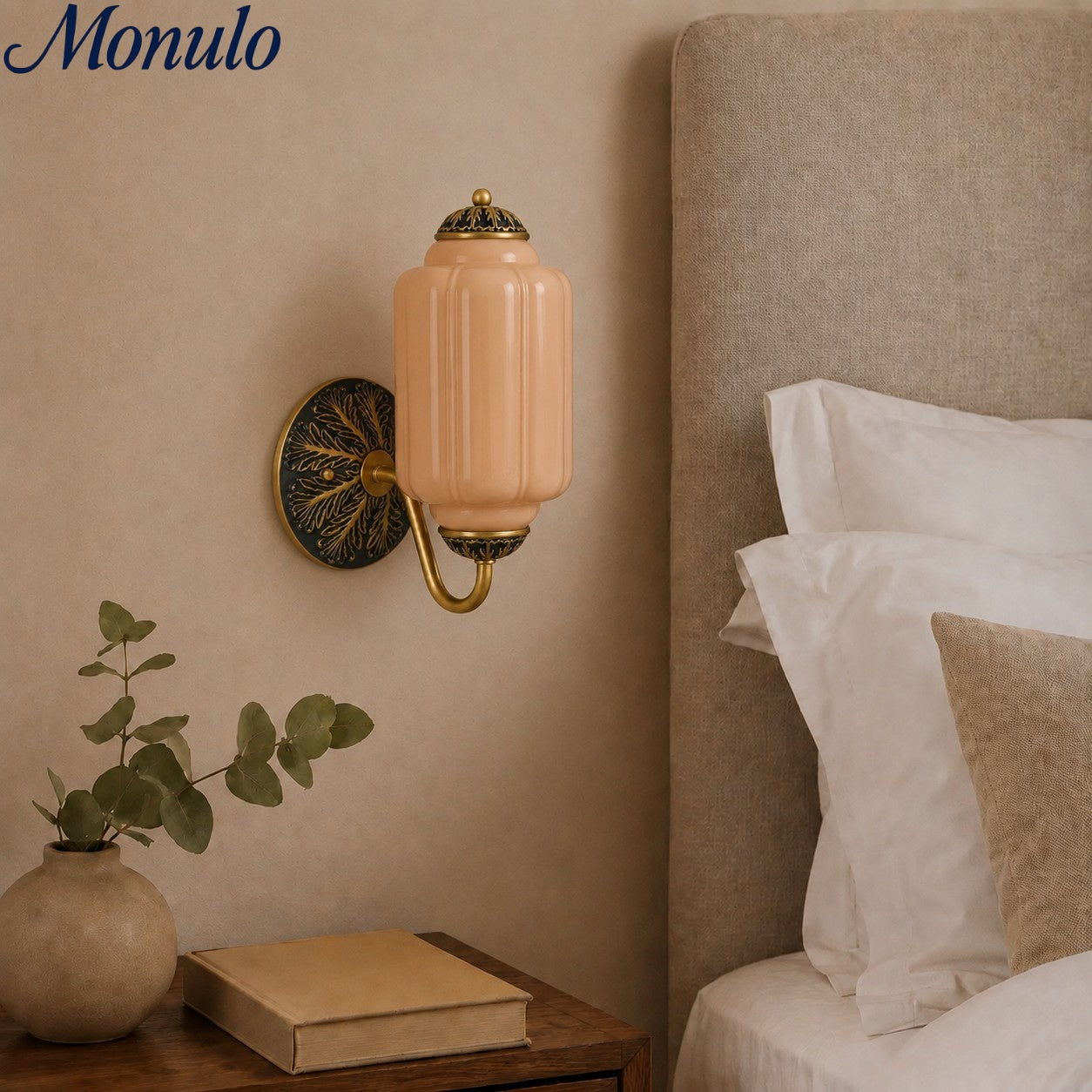 Ella Vintage Milk Glass Wall Sconce