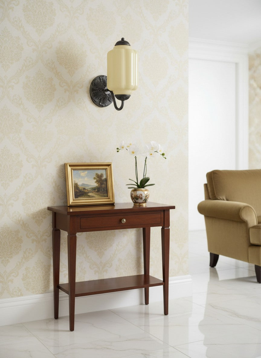 Ella Vintage Milk Glass Wall Sconce