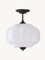 Ella Scallop Milk Glass Flush Mount Light