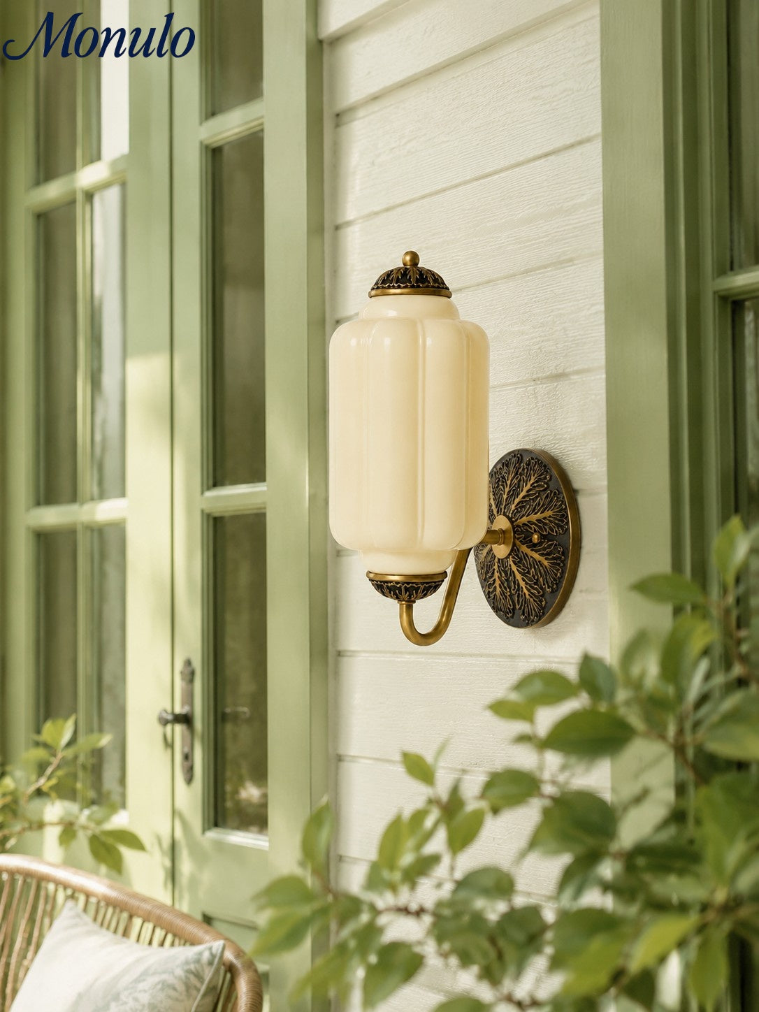 Ella Vintage Milk Glass Wall Sconce
