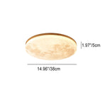 Sable Wood Flush Ceiling Light with Solid Trim