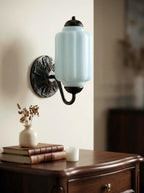 Ella Vintage Milk Glass Wall Sconce
