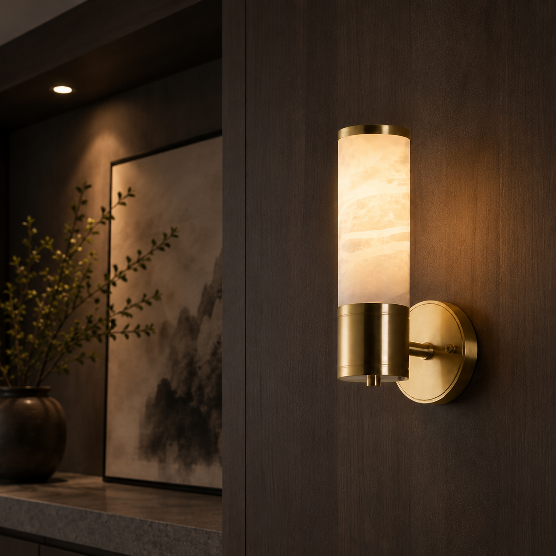 Aurum Gold Marble Wall Light