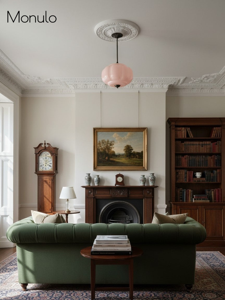 Ella Scallop Milk Glass Flush Mount Light