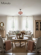 Ella Scallop Milk Glass Flush Mount Light