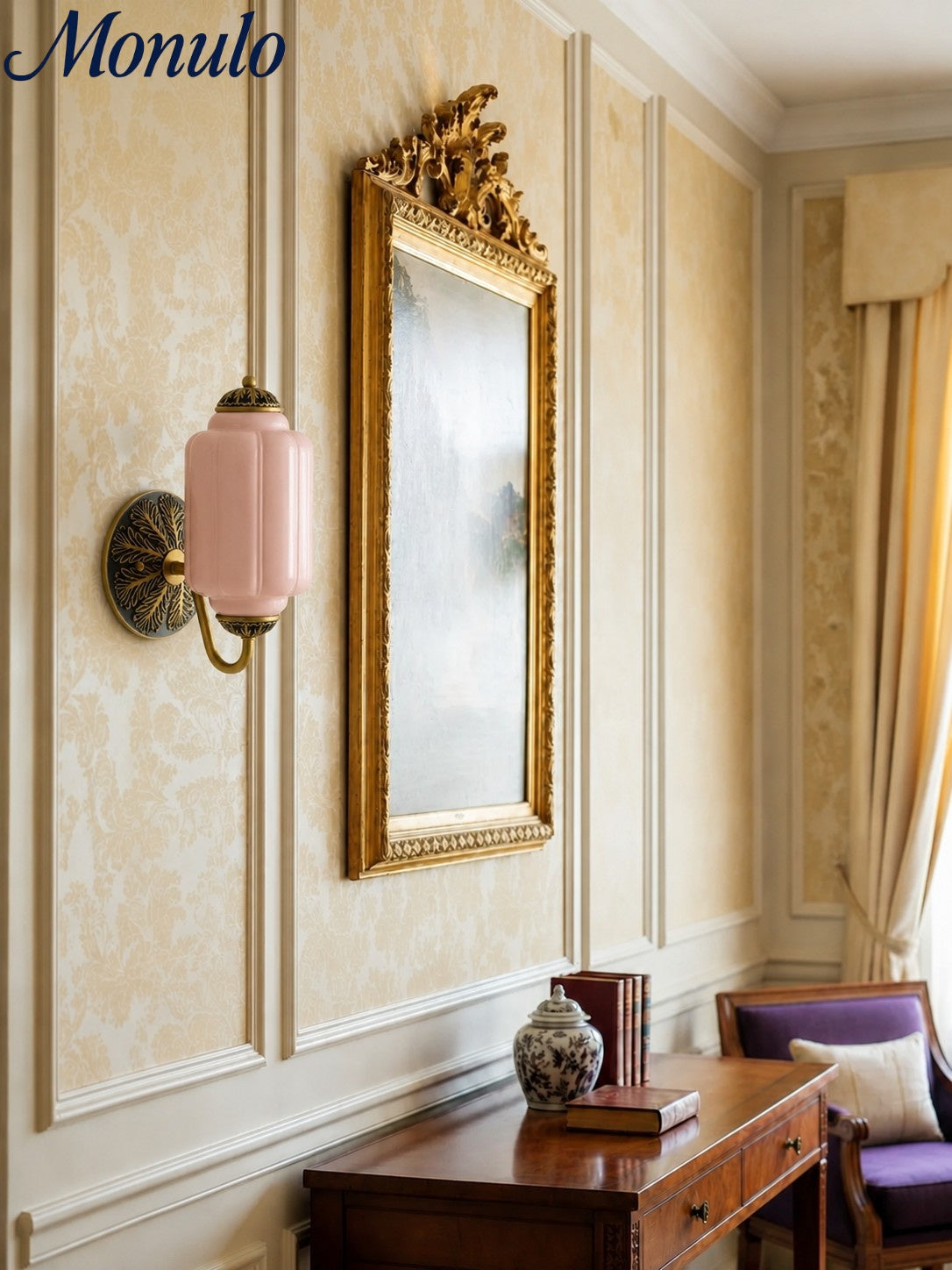 Ella Vintage Milk Glass Wall Sconce