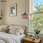 Riva Ribbed Glass Vintage Pendant Light