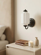 Ella Vintage Milk Glass Wall Sconce