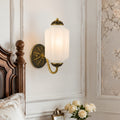 Ella Vintage Milk Glass Wall Sconce Light