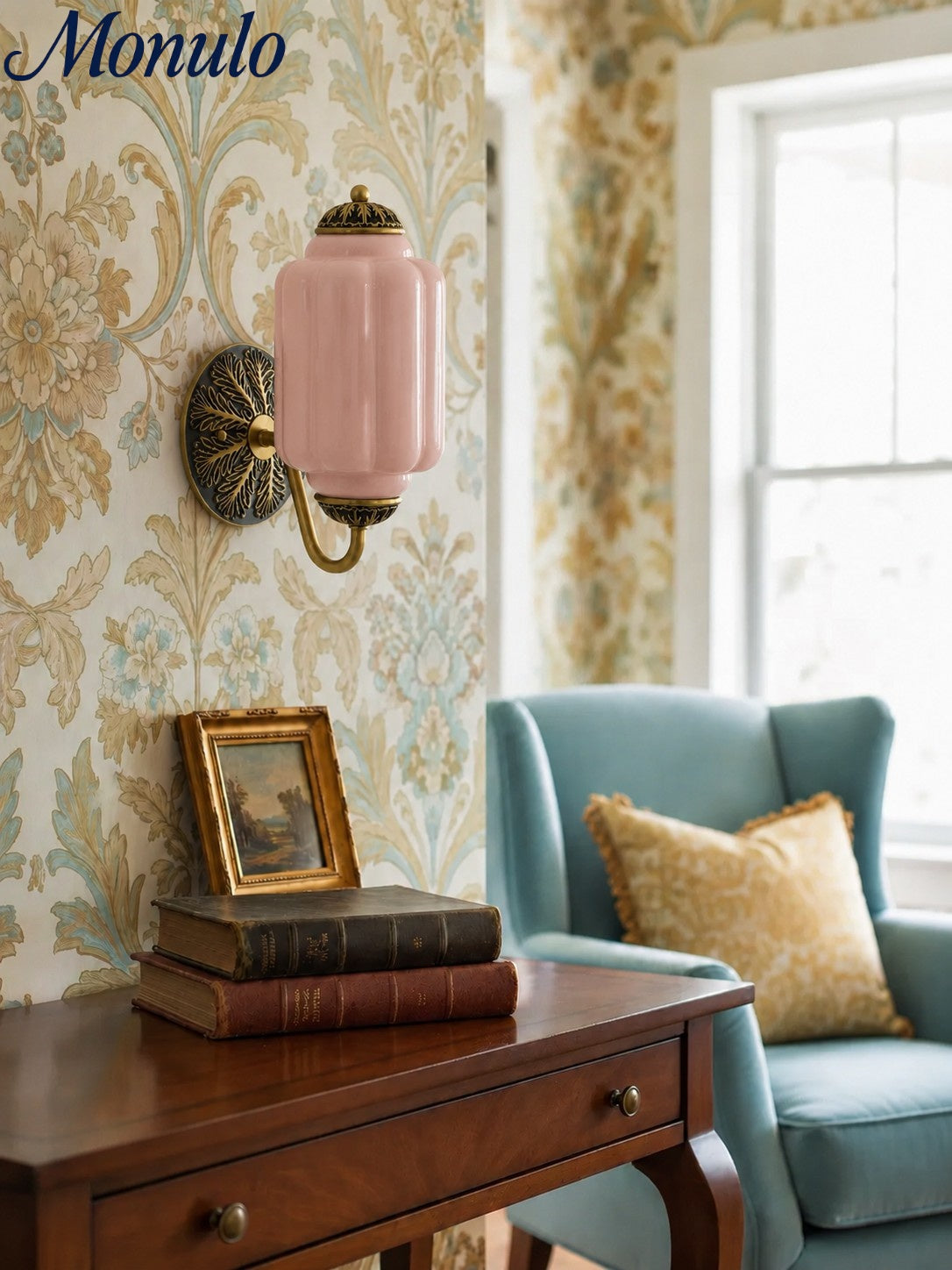 Ella Vintage Milk Glass Wall Sconce