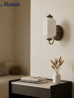 Ella Vintage Milk Glass Wall Sconce
