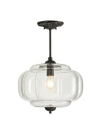 Ella Scallop Milk Glass Flush Mount Light