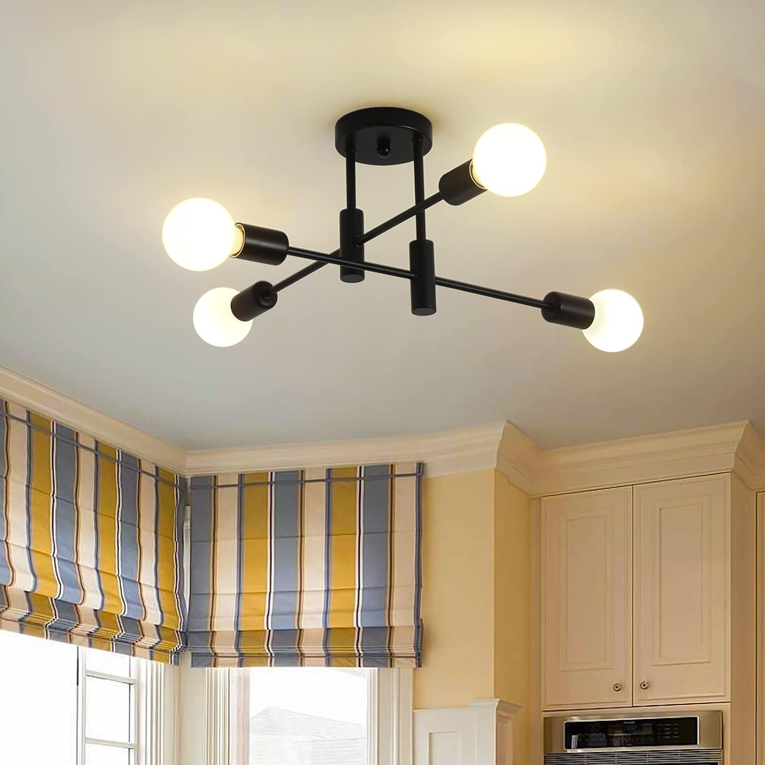 Tira Modern Nordic Black Multi-Light Ceiling Light