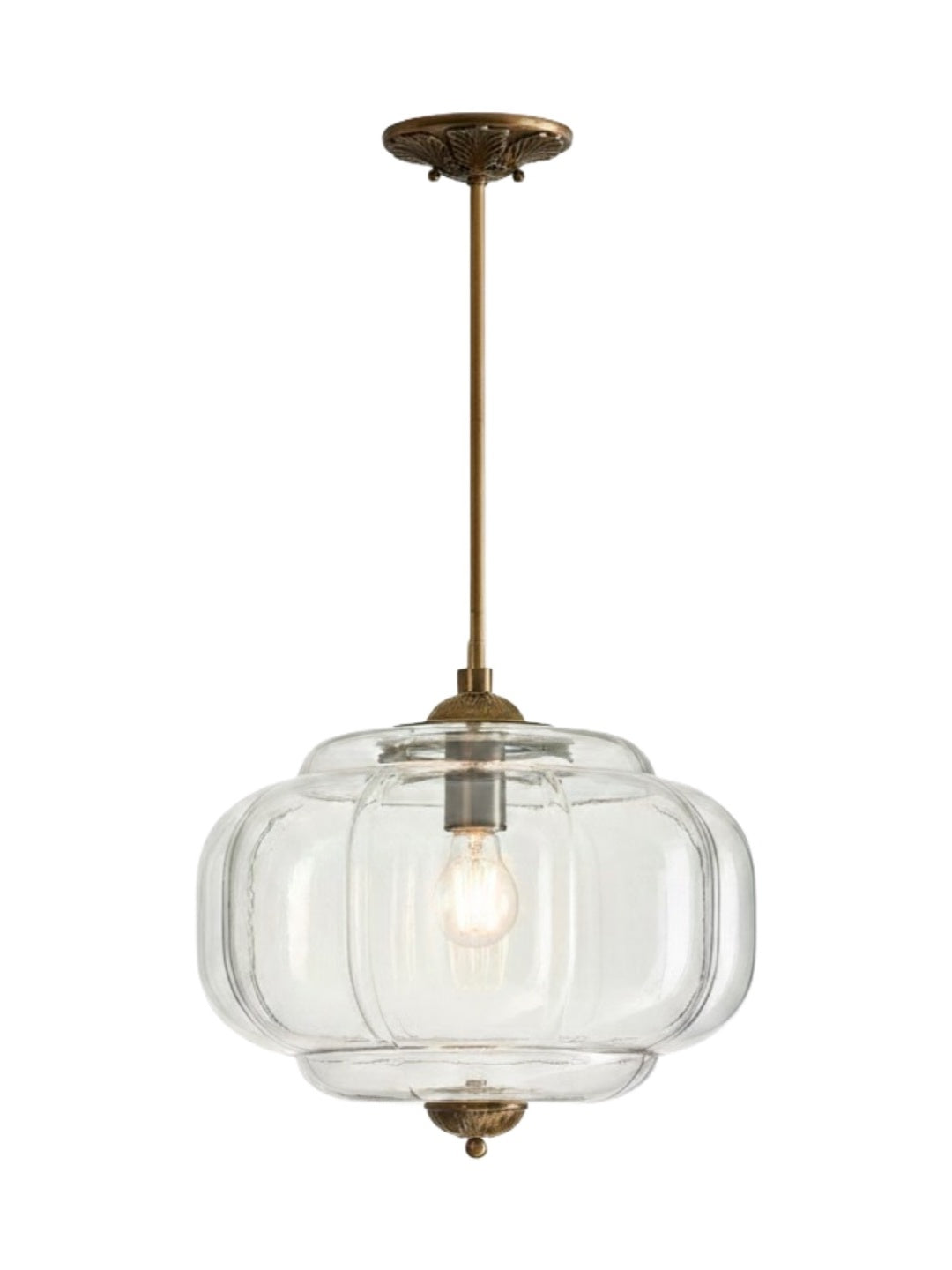 Ella Scallop Milk Glass Flush Mount Light