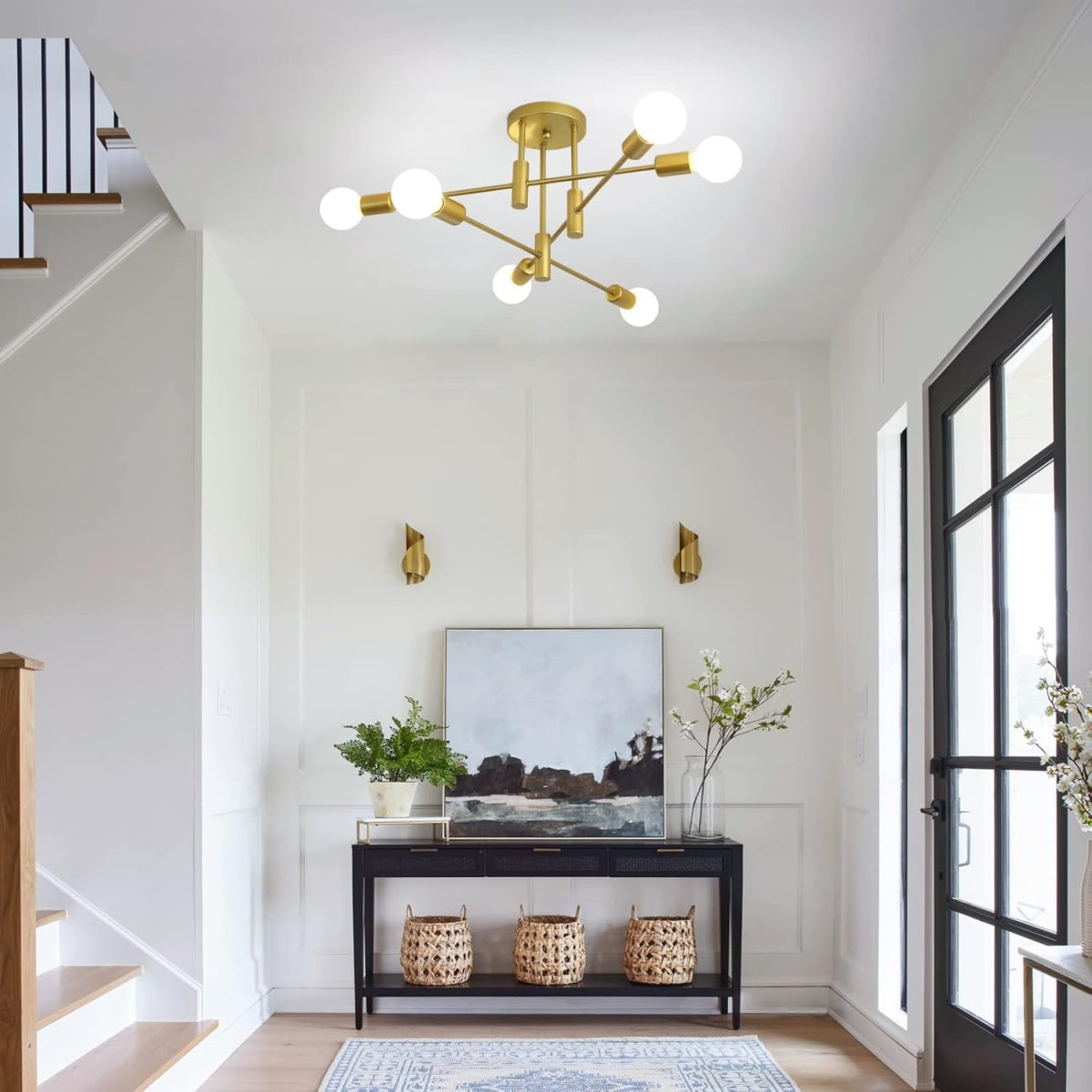 Tira Modern Nordic Black Multi-Light Ceiling Light