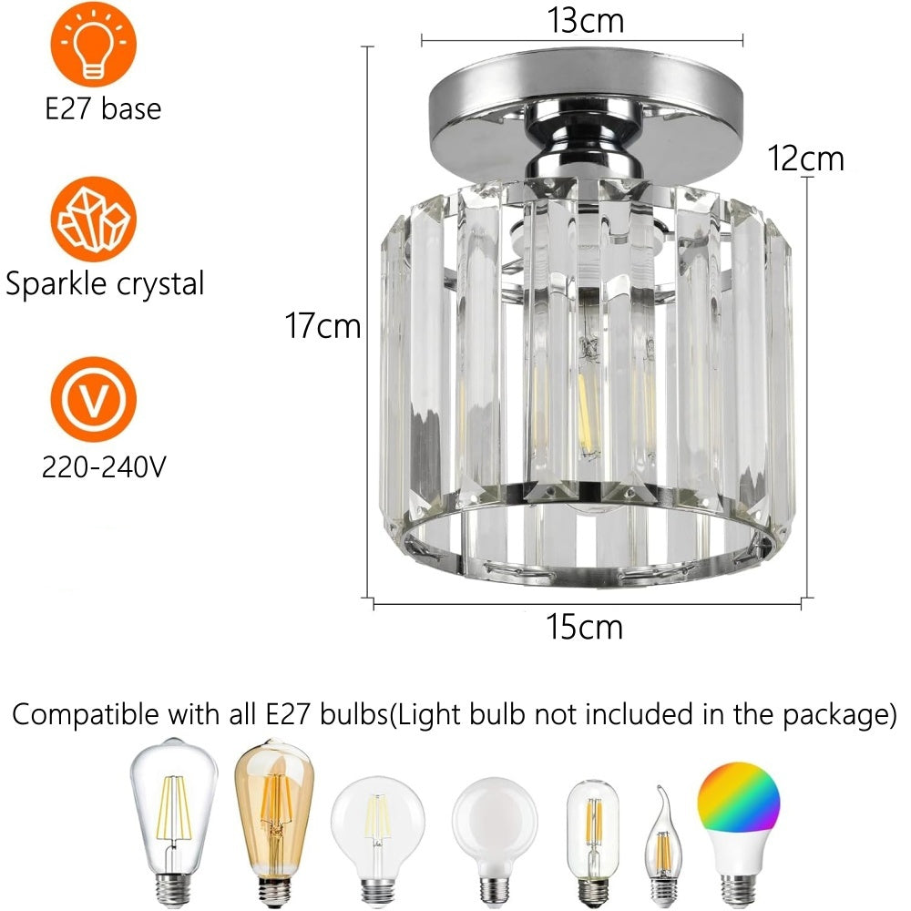 Lara Modern Crystal Flush Mount Ceiling Light