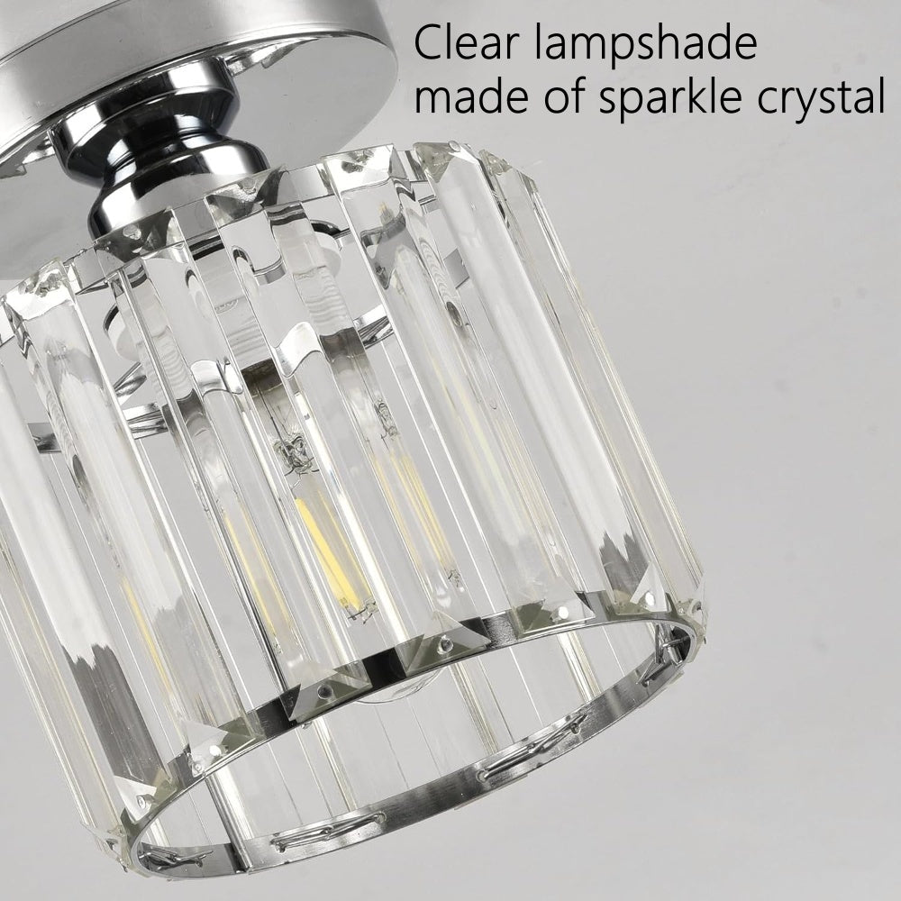Lara Modern Crystal Flush Mount Ceiling Light