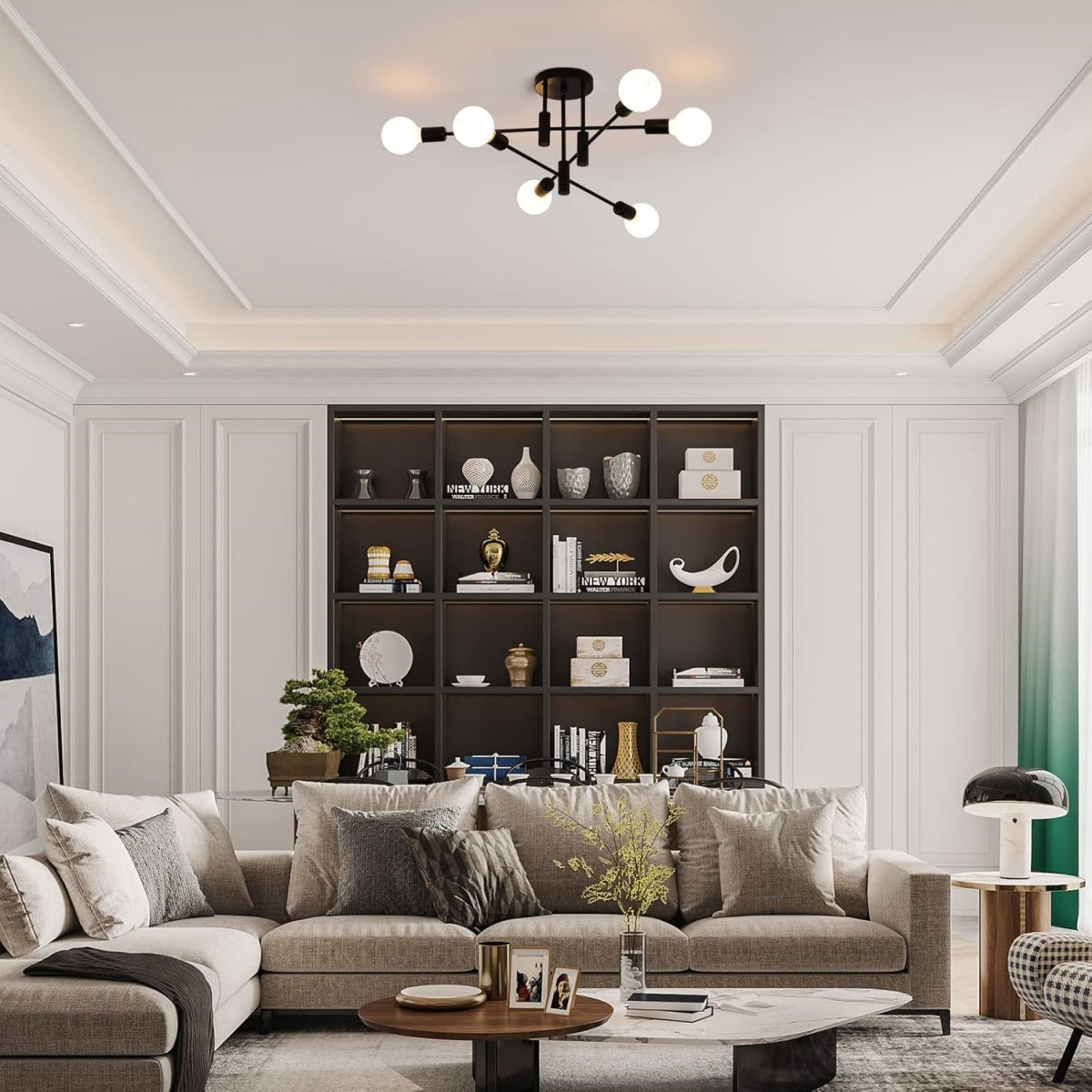 Tira Modern Nordic Black Multi-Light Ceiling Light