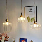 Onda Traditional Ripple Glass Pendant Light