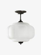 Ella Scallop Milk Glass Flush Mount Light
