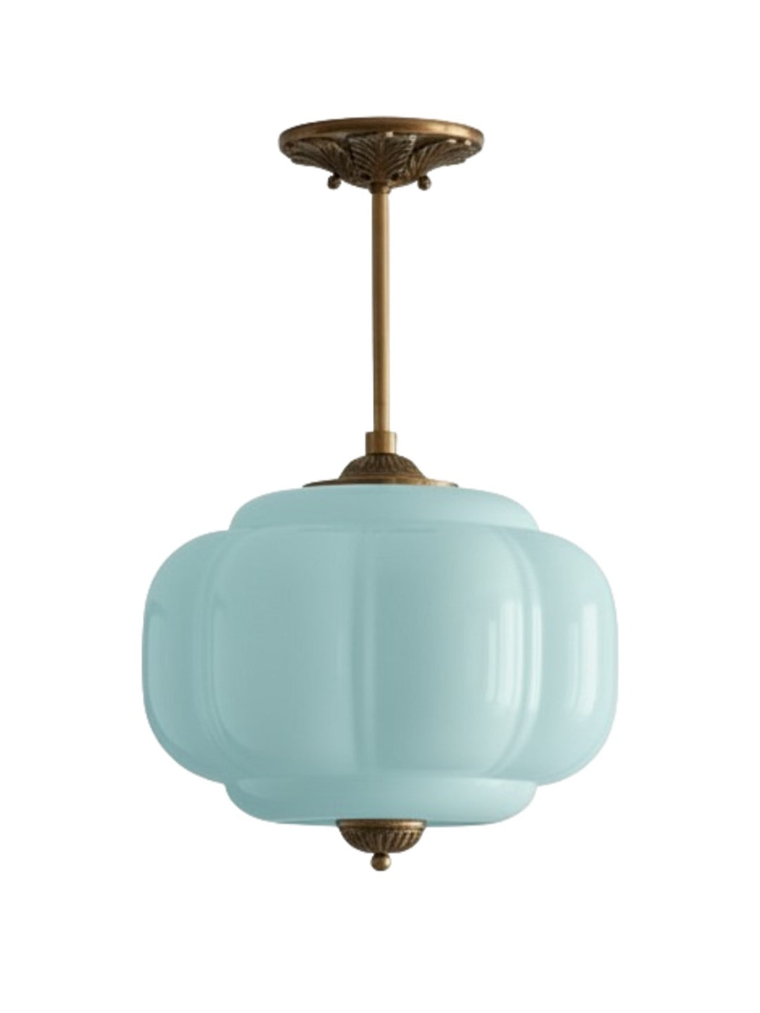 Ella Scallop Milk Glass Flush Mount Light
