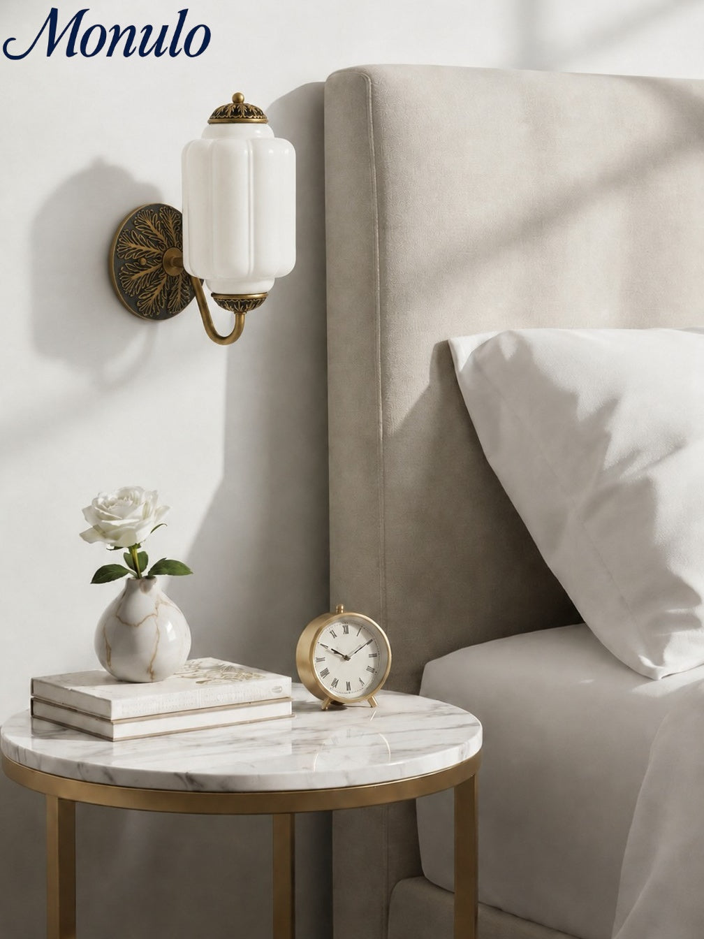 Ella Vintage Milk Glass Wall Sconce