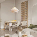Aria Ethereal Bloom Floral Fabric Pendant Light