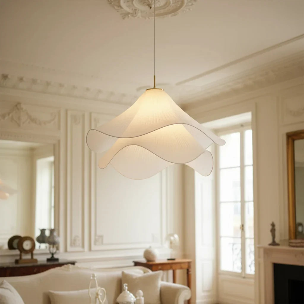 Sora Ethereal Bloom Floral Fabric Pendant Light