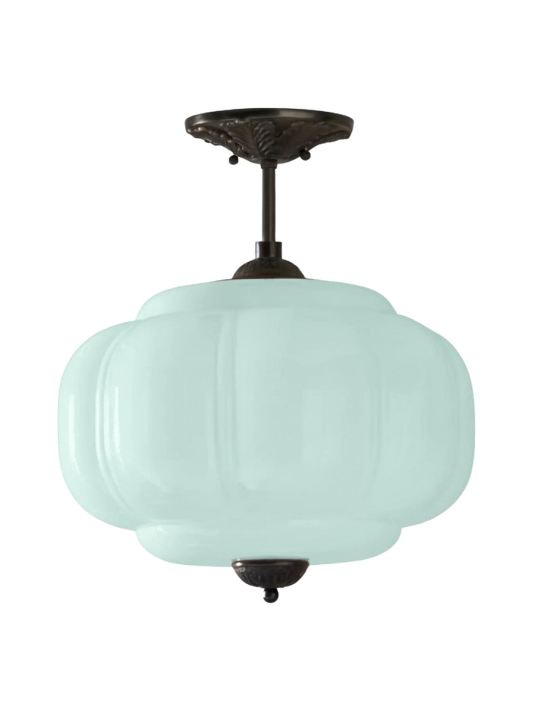 Ella Scallop Milk Glass Flush Mount Light