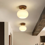 Odessa Solid Wood Semi-Flush Ceiling Light