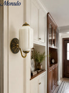 Ella Vintage Milk Glass Wall Sconce