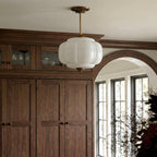 Ella Scallop Milk Glass Flush Mount Light