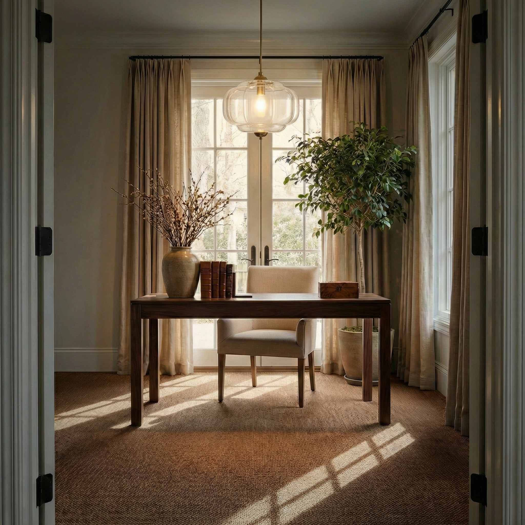 Ella Scallop Milk Glass Flush Mount Light
