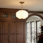 Ella Scallop Milk Glass Flush Mount Light