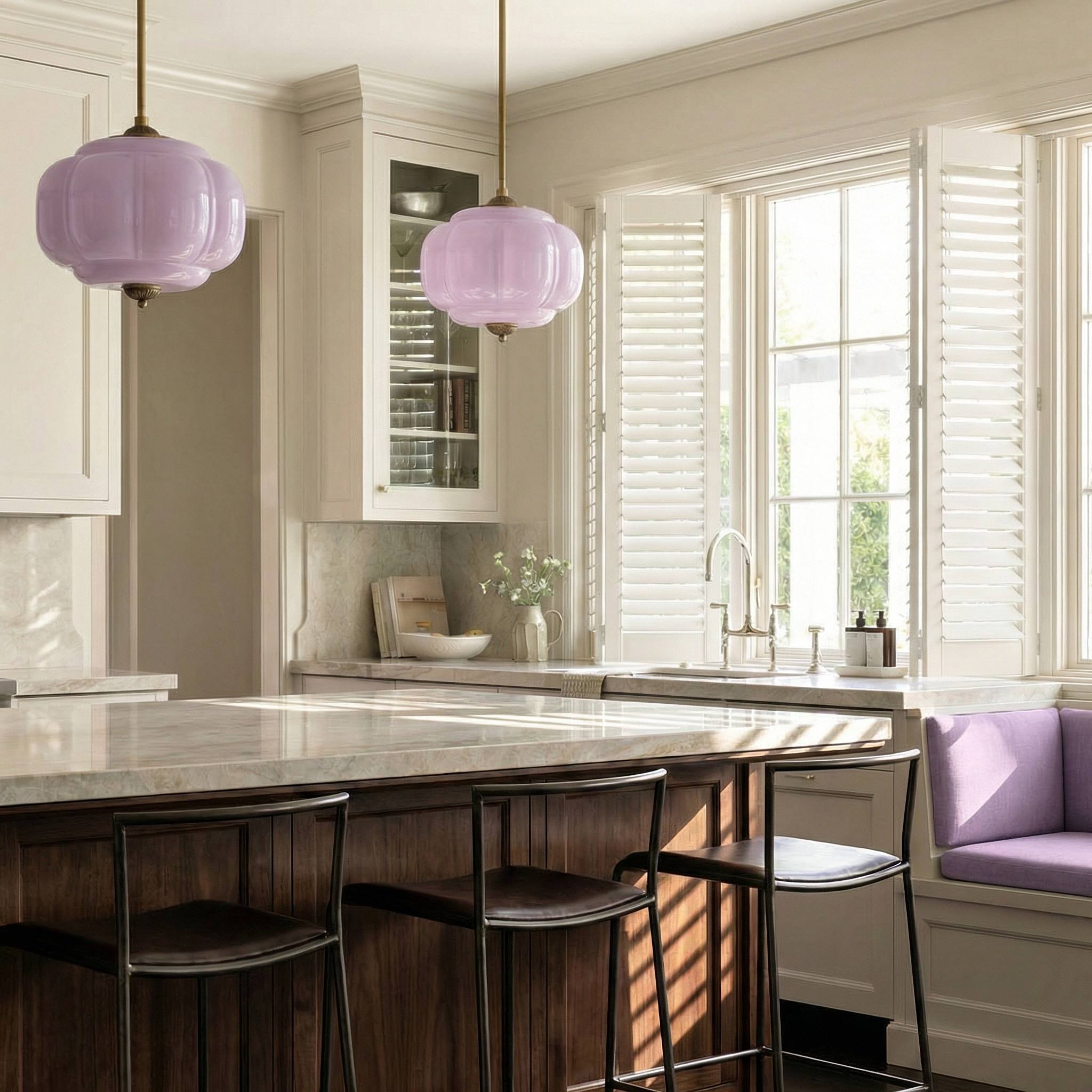 Ella Scallop Milk Glass Flush Mount Light