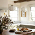 Ella Scallop Milk Glass Flush Mount Light