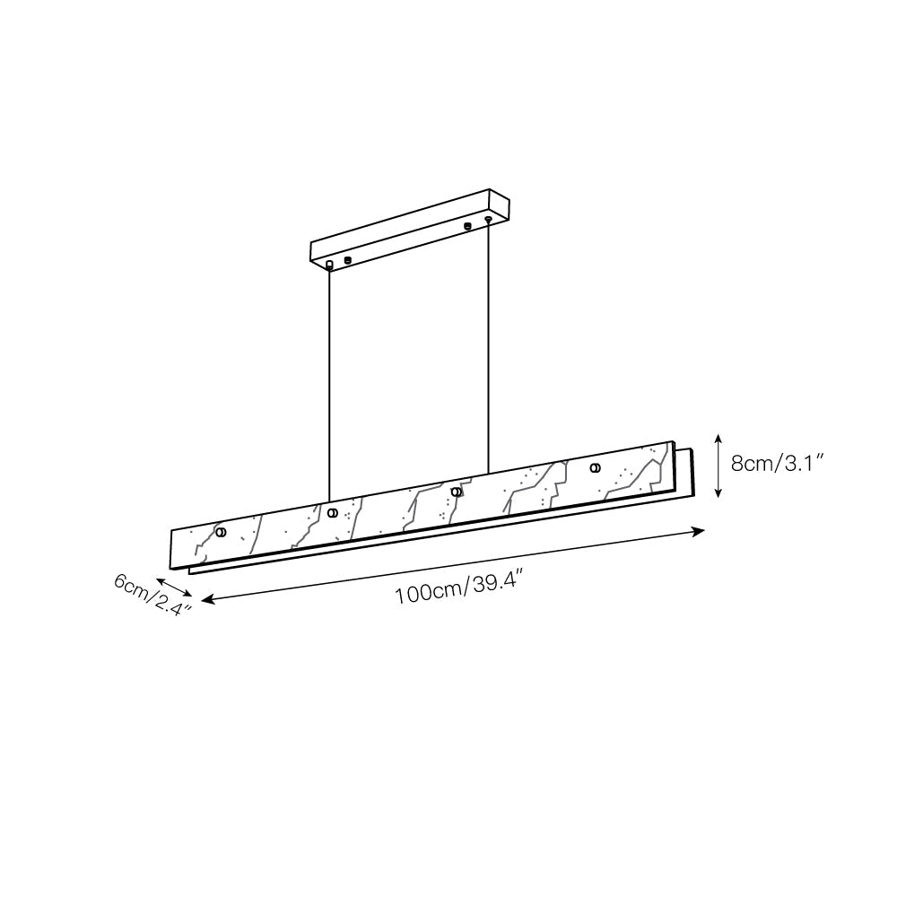 Savana Alabaster LED Linear Pendant Light