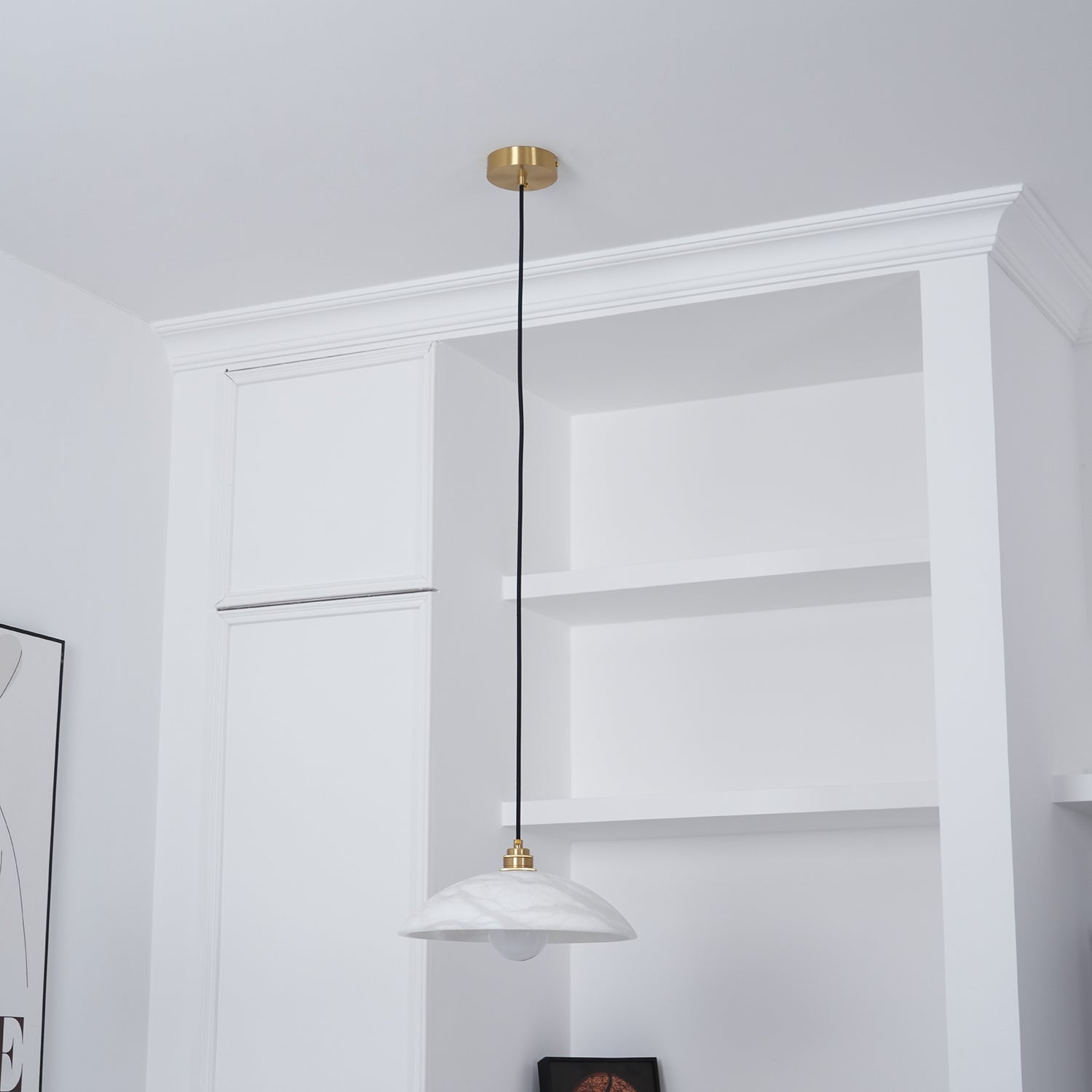 Savana Alabaster Dome Pendant Light