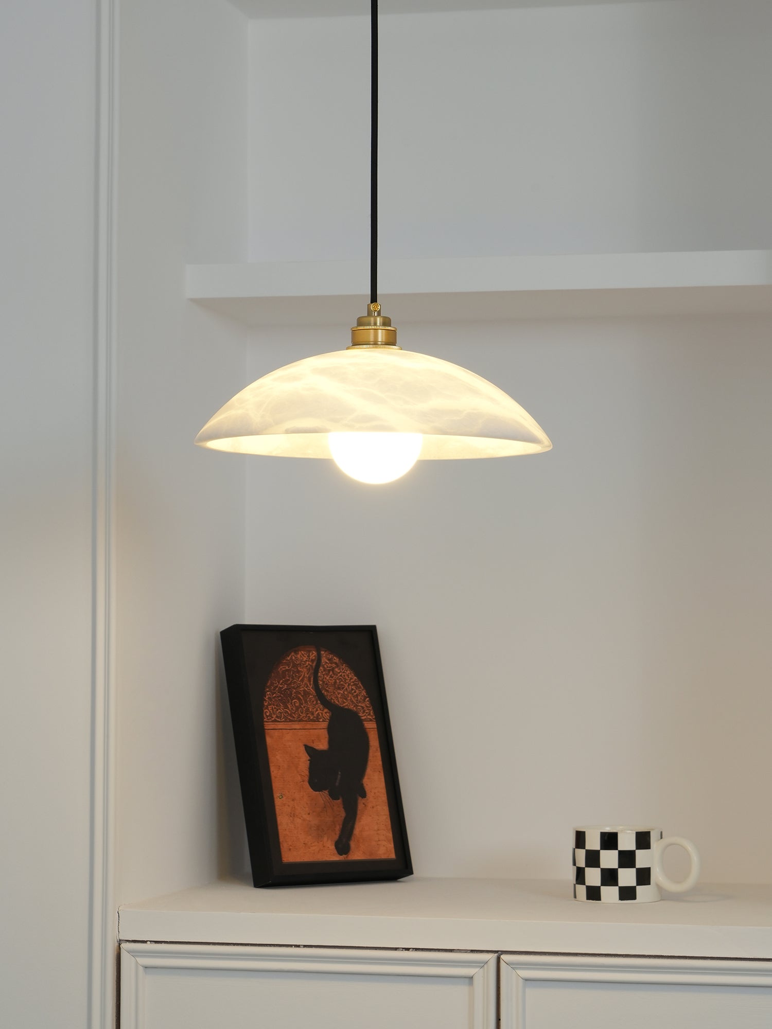 Savana Alabaster Dome Pendant Light