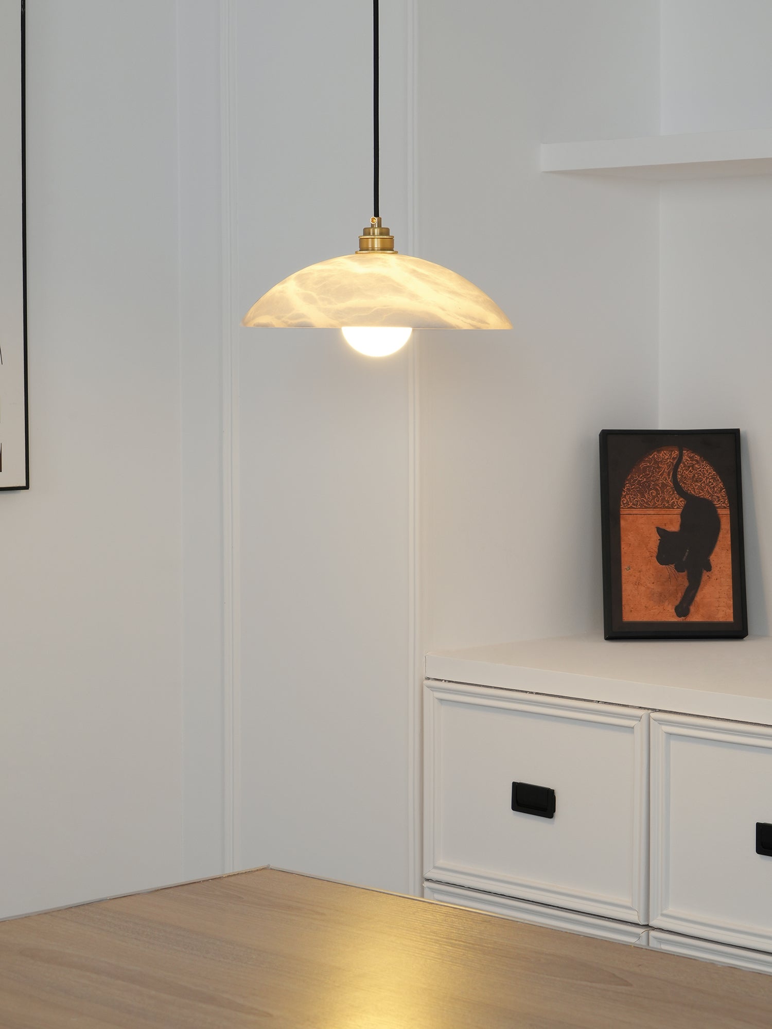 Savana Alabaster Dome Pendant Light