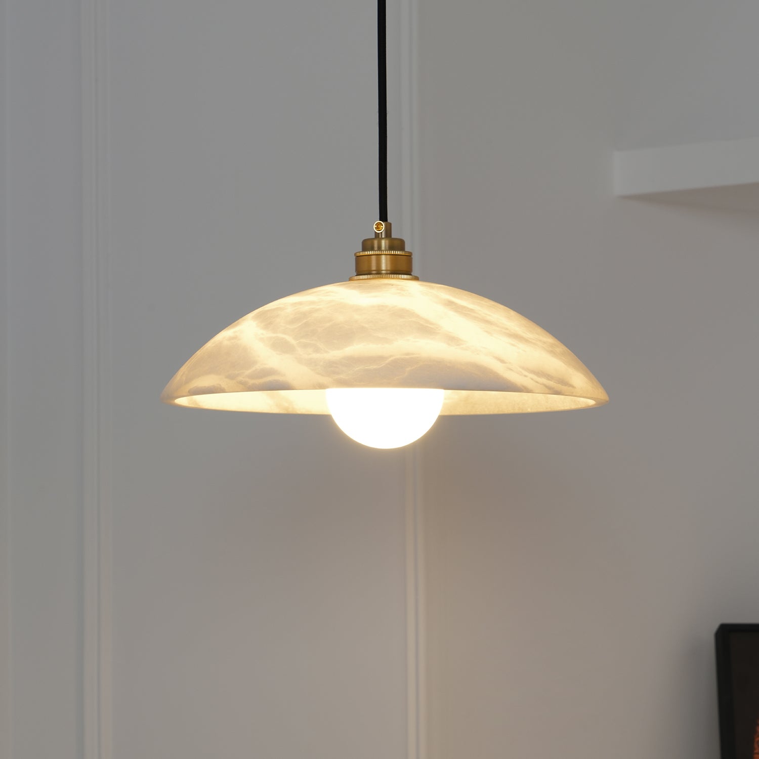 Savana Alabaster Dome Pendant Light