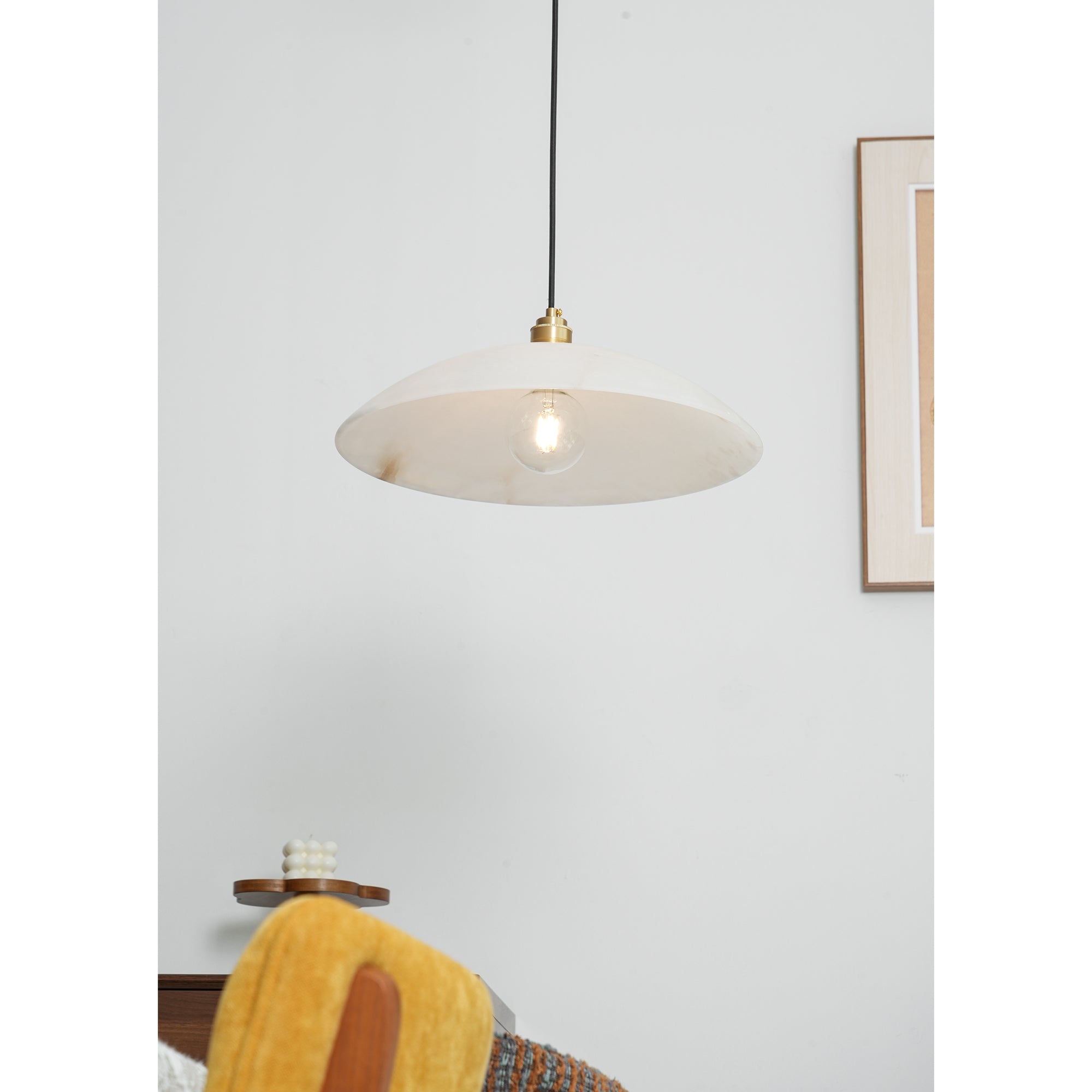 Savana Alabaster Dome Pendant Light