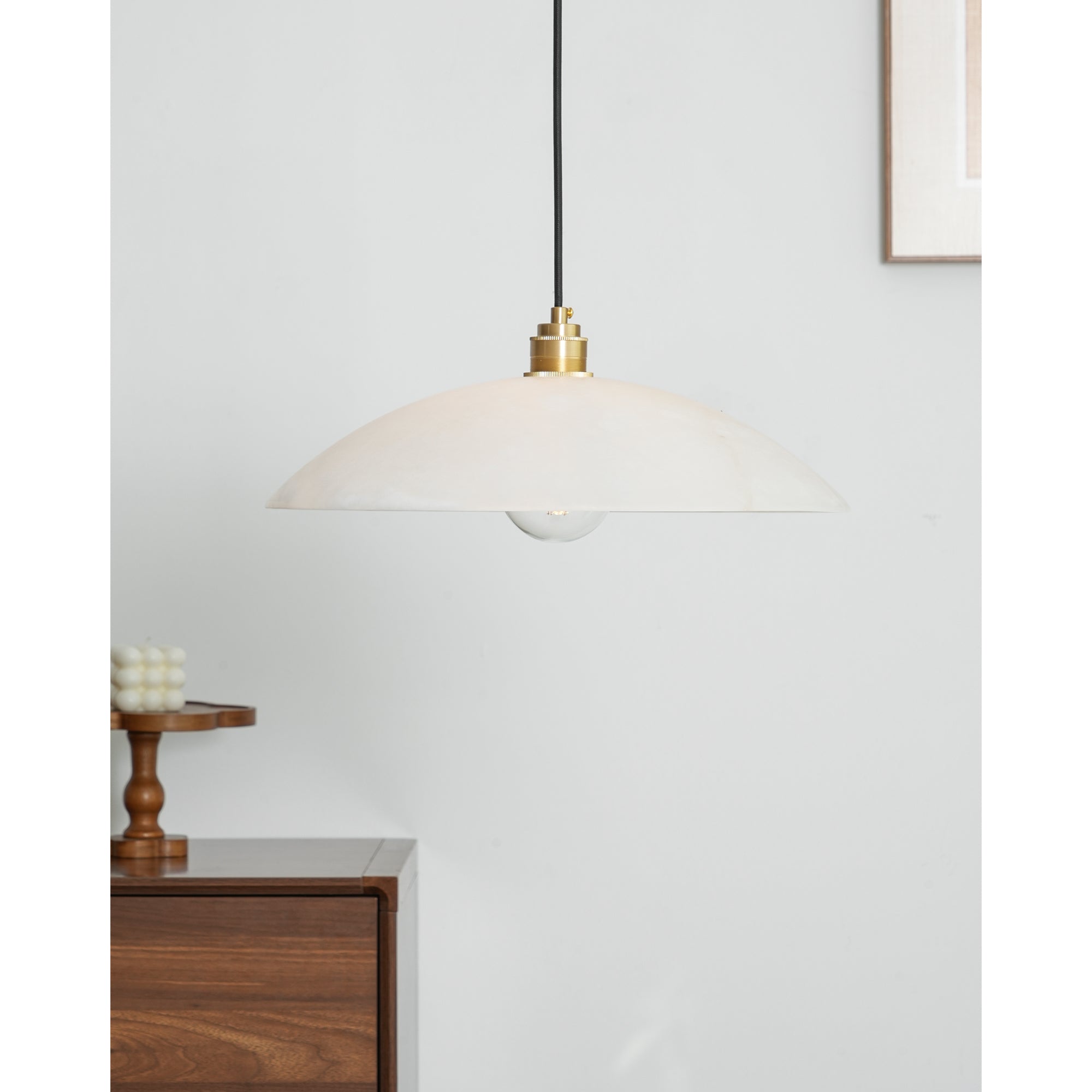 Savana Alabaster Dome Pendant Light