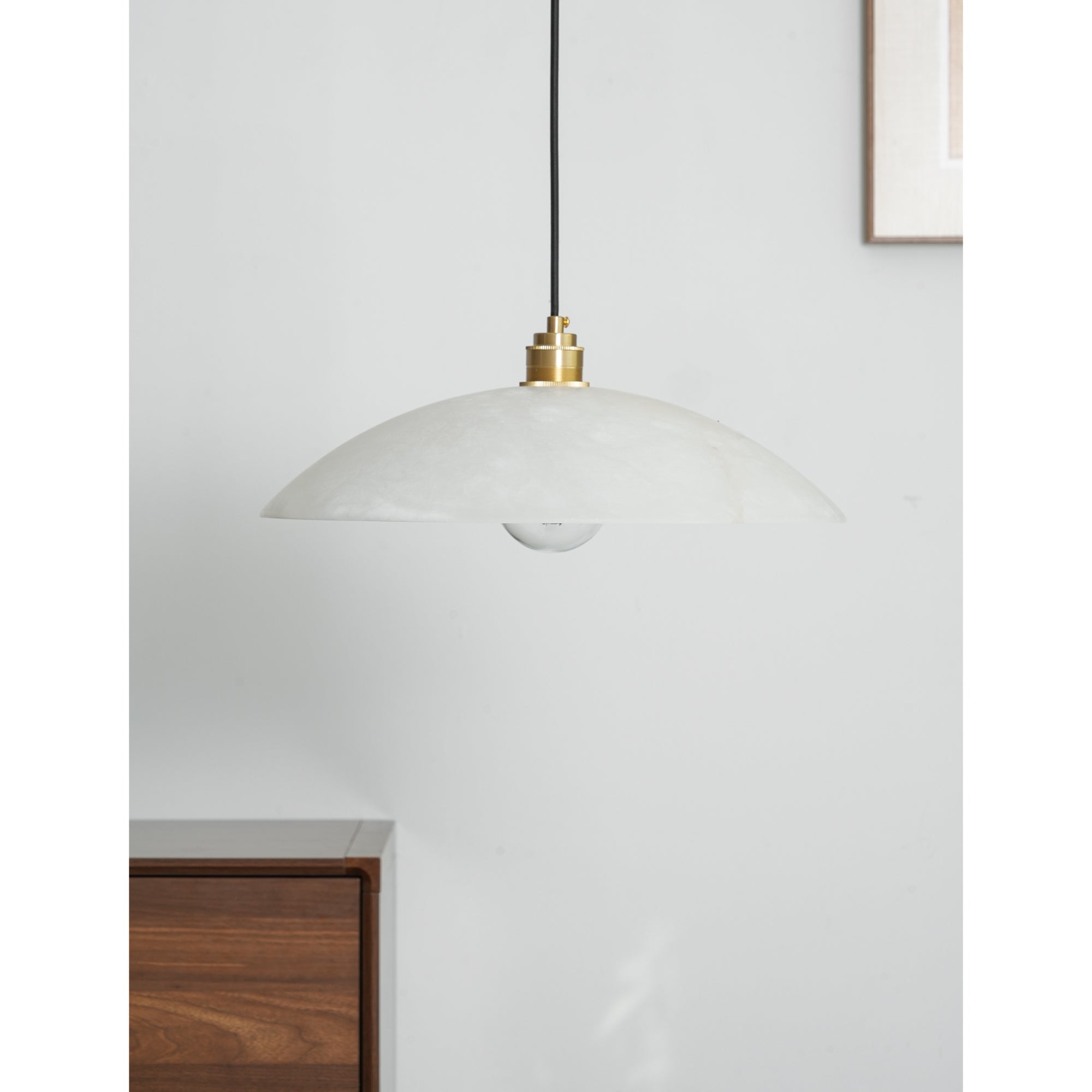Savana Alabaster Dome Pendant Light