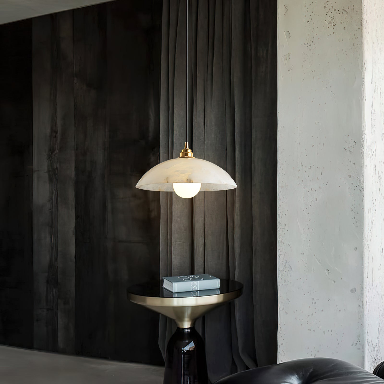 Savana Alabaster Dome Pendant Light