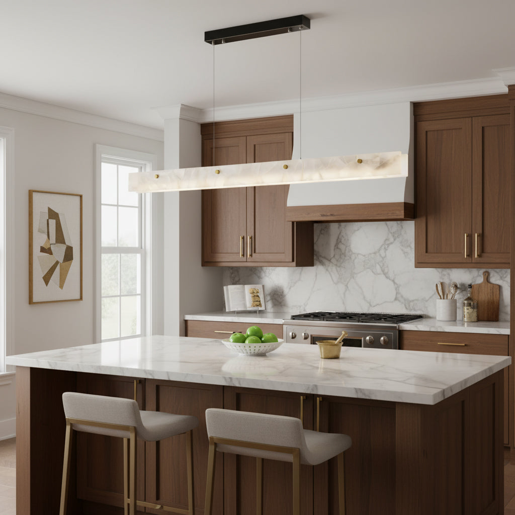 Savana Alabaster LED Linear Pendant Light