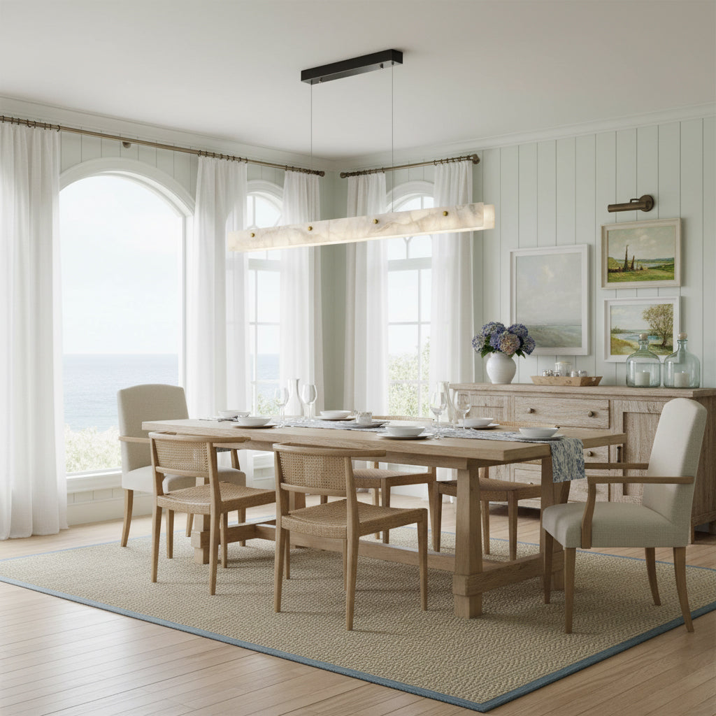 Savana Alabaster LED Linear Pendant Light