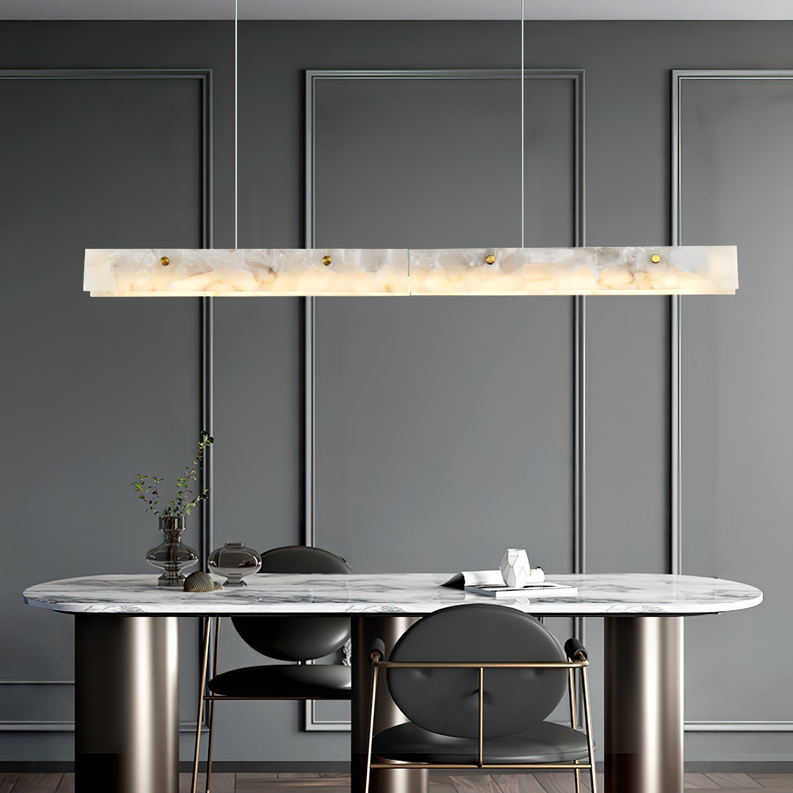 Savana Alabaster LED Linear Pendant Light
