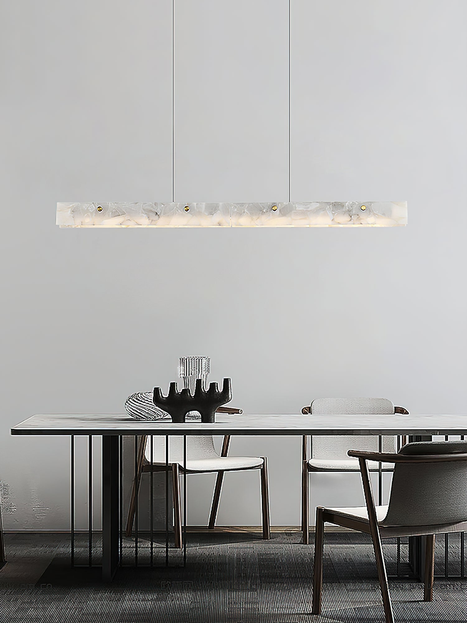 Savana Alabaster LED Linear Pendant Light
